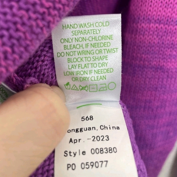 Lilly Pulitzer Size Medium Tatum Ombre Cardigan Orchid Oasis Pink Purple Fringe - Picture 4 of 15